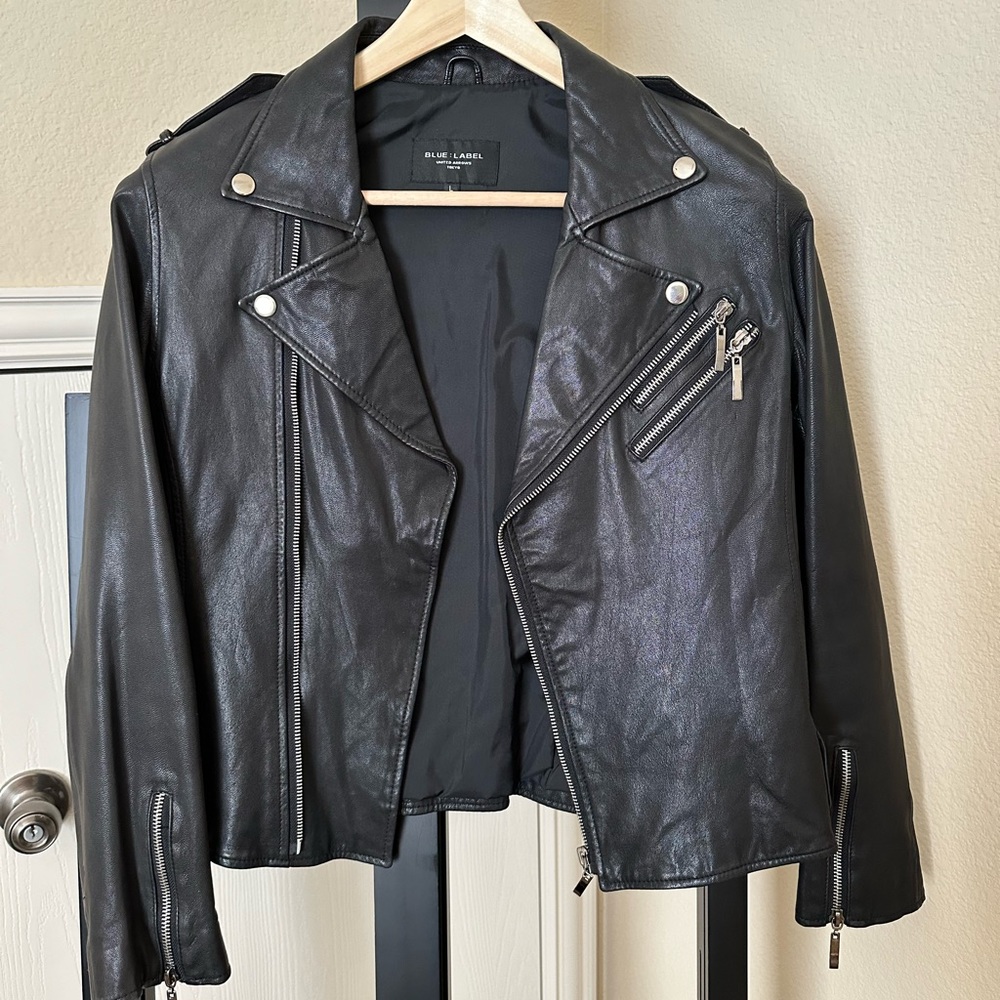 United Arrows (Blue Label) Women’s Leather Biker Jacket